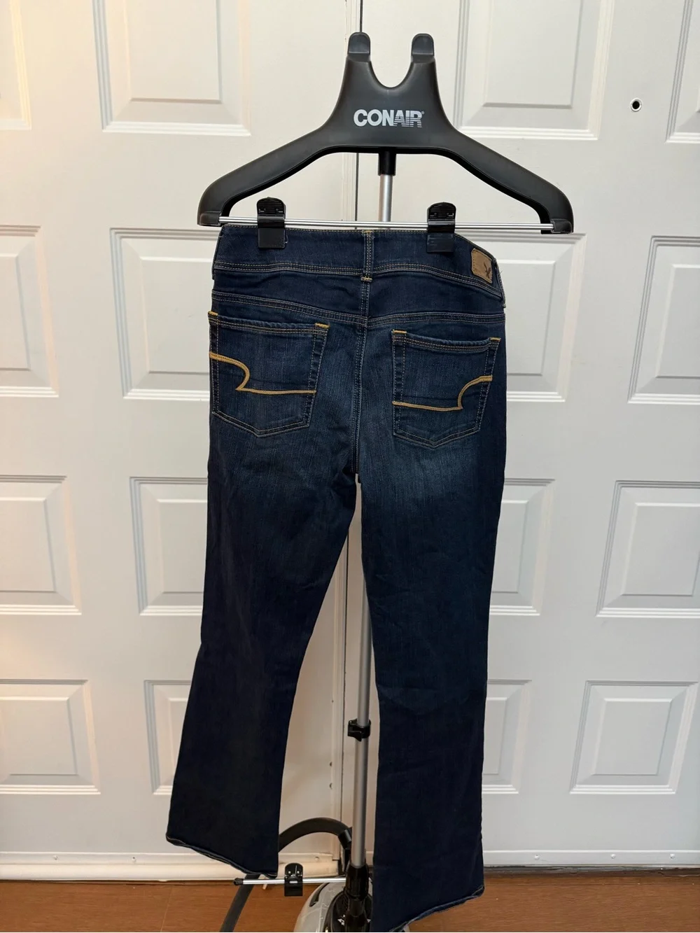 American Eagle Outfitters Dark Blue Flare Jeans - Picture 7 of 9